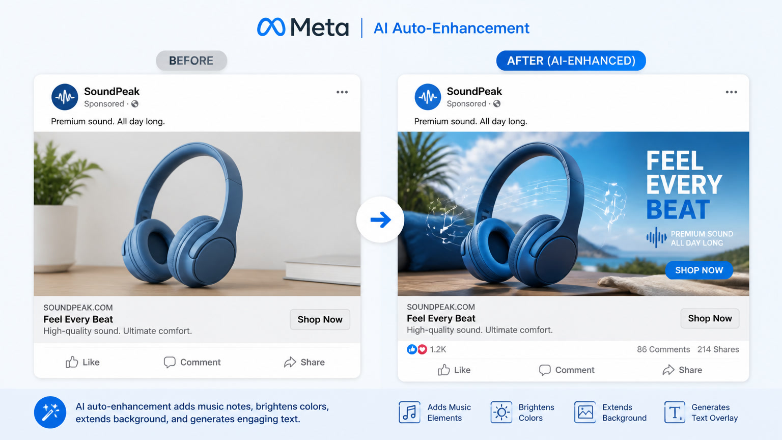 Meta's AI Is Rewriting Your Ads Without Permission. The Hidden Cost of Advantage+ Creative Auto-Enhancements.