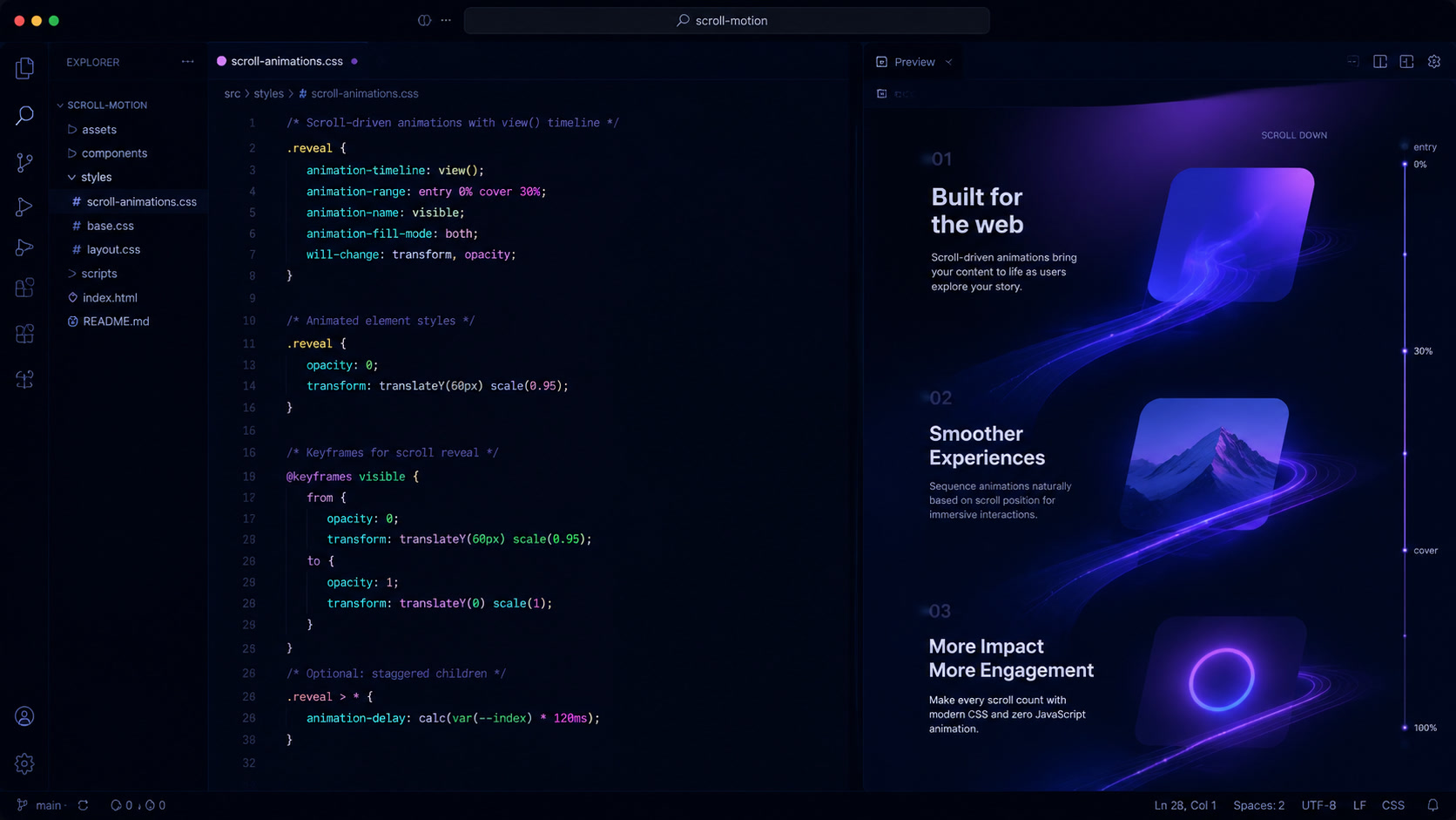 Scroll-Driven Animations y View Transitions: CSS nativo que reemplaza a GSAP y Framer Motion
